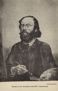 Théodore Rousseau, peintre français (lithographie) - French School