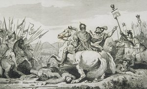 Théodoric est tué lors de la bataille contre Attila, près de Châlons, de 