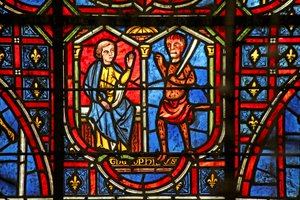 Théophile est tenté par des démons - French School