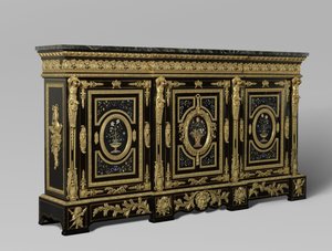 Armoire à trois portes, vers 1835-38 (bois doré avec bronze)