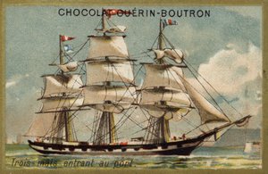 Trois-mâts entrant au port - French School