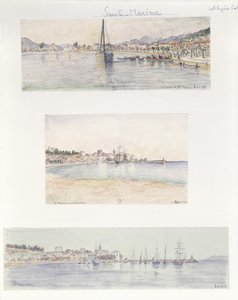 Trois vues de Sainte-Maxime - French School