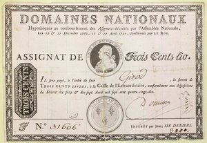 Billet de trois cents livres, 1790