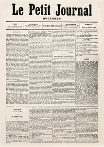 Page de titre du quotidien Le Petit Journal, 12 février 1863