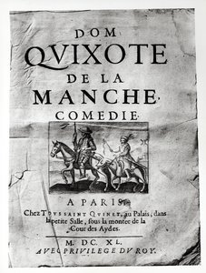 Page de titre de Dom Quixote de La Manche Comédie par Guerin de Bouscal, 1640 - French School