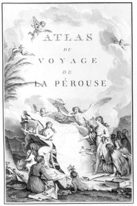 Page de titre de Atlas du Voyage de La Perouse publié vers 1797