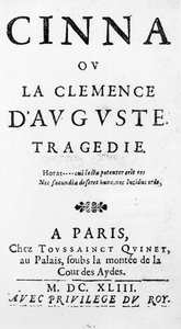 Page de titre de Cinna ou la Clémence d