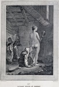 Toilette de la sorcière avant le sabbat - French School