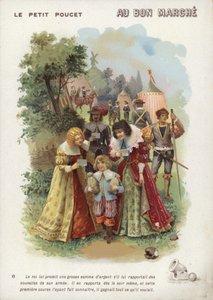 Le Petit Poucet, garçon tenant des sacs d