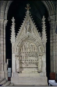 Tombe de Dagobert I (605-39) Roi des Francs, restaurée par Adolphe Victore Geoffrey-Dechaume (1816-92) en 1862, vers 1263