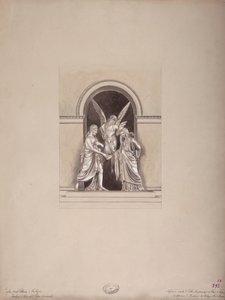 Tombe de Félix et Elisa Baciocchi, basilique San Petronio, Bologne, vers 1900-20 - French School