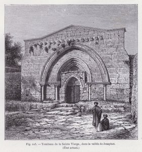 Tombeau de la Sainte Vierge, dans la vallée de Josaphat, État actuel - French School