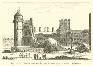 Tour du nord-est du Louvre, vers 1650, d
