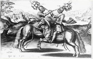 Scène de tournoi entre Henri IV (1553-1610) et Antoine de Pluvinel (1555-1620) - French School