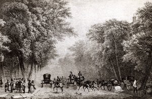 Circulation à Paris, France, au XIXe siècle, vers 1830