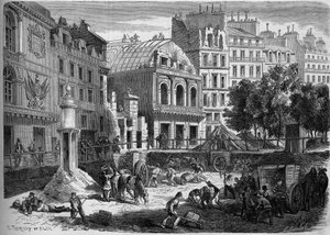 Transformations de Paris sous le Second Empire, Haussmann Paris : démolition des théâtres du Temple pour le percement du boulevard du Prince Eugène (aujourd
