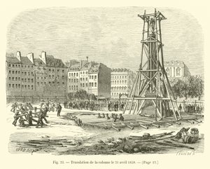 Translation de la colonne le 21 avril 1858 - French School