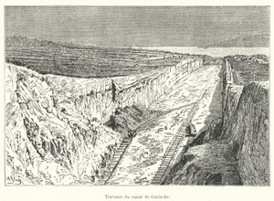 Travaux du canal de Corinthe - French School
