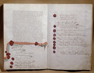 Traité de Westphalie, signé à Münster le 24 octobre 1648 - French School