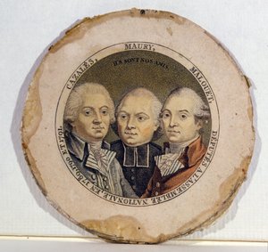 Triple portrait de Jacques Antoine Marie de Cazalès, Jean-Siffrein Maury et Pierre Victor Malouet - French School