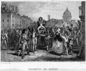 Triomphe de Marat - dans « Révolution française » par Thiers. 19ème siècle - French School