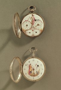 Deux montres de poche décorées de symboles révolutionnaires