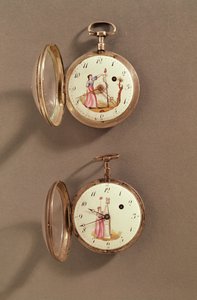 Deux montres de poche avec des symboles révolutionnaires