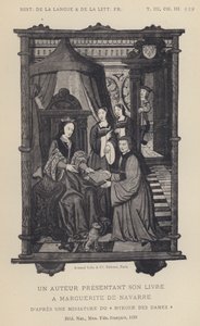 Un auteur présentant son livre à Marguerite de Navarre - French School