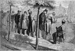 Un bouquiniste sur les quais à Paris - French School
