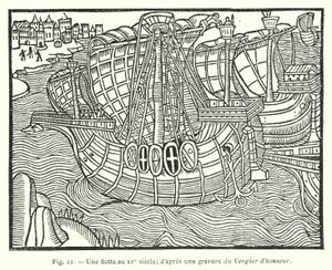 Une flotte au XVe siècle; d