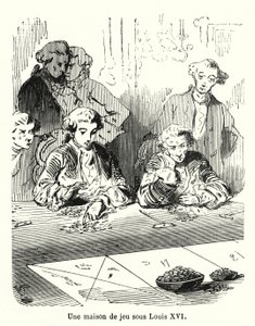 Une maison de jeu sous Louis XVI - French School