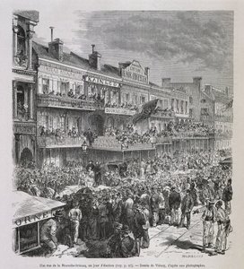 Une rue de la Nouvelle-Orléans le jour des élections 1875