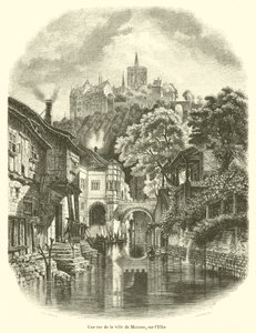Une rue de la ville de Meissen, sur l
