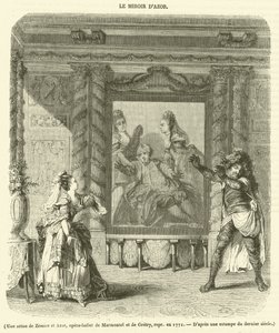 Une scene de Zemire et Azor, opera-ballet de Marmontel et de Gretry, repr en 1771 - French School