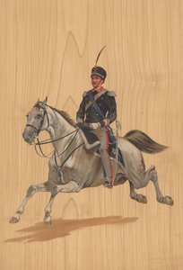 Soldat non identifié à cheval - French School