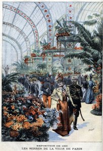 Exposition universelle de Paris en 1900 : les serres au Palais de l