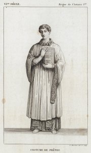 VIe siècle, Règne de Clotaire Ier, Costume de Prêtre - French School