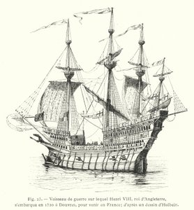 Vaisseau de guerre sur lequel Henri VIII, roi d