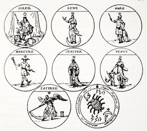 Divers types de talismans - French School