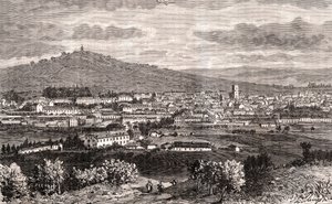 Vesoul - commune du Grand Est de la France, préfecture du département de la Haute-Saône dans la région de Bourgogne-Franche-Comté - gravure dans « France illustrée : géographie, histoire, administration statistique » par V.-A. Malte-Brun. 1884 - French School