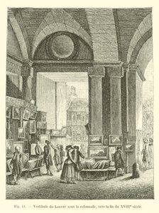 Vestibule du Louvre sous la colonnade, vers la fin du XVIIIe siècle - French School