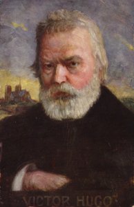 Victor Hugo (1802-1885), poète, romancier et dramaturge français (lithographie couleur) - French School