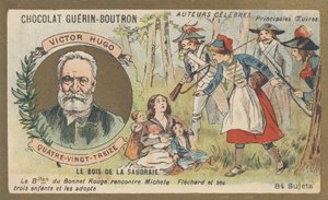 Victor Hugo (1802-1885), poète, dramaturge, écrivain et romancier français, auteur de « Quatre-vingt-treize », roman (1874) - French School