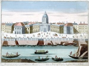 Vue et perspective du Collège des Quatre Nations de Paris, vue optique - French School