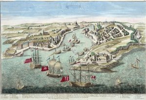 Vue de Brest au XVIIIe siècle. - French School