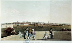 Vue de Buenos Aires en Argentine. Lithographie de Vidal (1820) 19ème siècle. Paris, Bibliothèque Latino-Américaine - French School