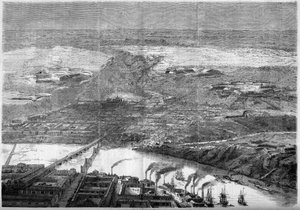 Vue de la ville de Richmond, Virginie, États-Unis - French School
