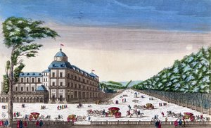 Vue du château Esterházy, Eisenstadt, Autriche - French School