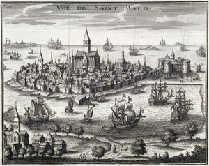 Vue de Saint-Malo - Gravure anonyme - French School
