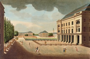 Vue de la Bourse de Berlin, début du 19ème siècle - French School